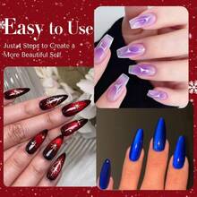 Dip Powder Nail Kit, 6 Color Jelly  Christmas Starter Kit, No  Cured DIY Manicure,37983893 - 紅木色 - 查看 5