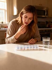 1pc 7-Day Pill Storage Box, Portable Transparent Weekly Medicine Box, Moisture Resistant Mini Rectangular Box With Daily Compartments, Convenient For Travel - Clear - View 8