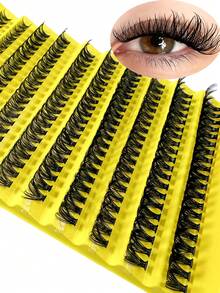 8-16mm D Curl 200pcs 40D Faux Mink Eyelashes, Mixed Lengths, Natural Fluffy Cluster, Thick DIY Eyelash Kit, Reusable Makeup Tools, Eyelash Cluster, Eyelash Cluster, Individual False Eyelashes, Eyelashes, False Eyelashes - D - View 5