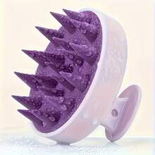 [Head Massager & Scrubber] Silicone Head Massager And Shampoo Brush - Soft Pink Manual Scalp & Body Scrubber, Comfortable Grip For Shower/Bath, Dead Skin Removal, Light Beige, Essential Bathing Accessory - 綠色 - 查看 4