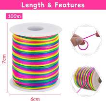 LEREATI 2.5mm Nylon Cord 328 Feet Satin Rattail Cord Nylon String For Bracelets Making, Jewelry String Macrame Cord Bracelet Thread For Necklace Chinese Knotting Beading Jewelry (Wine Red) - ColorEE - 查看 2