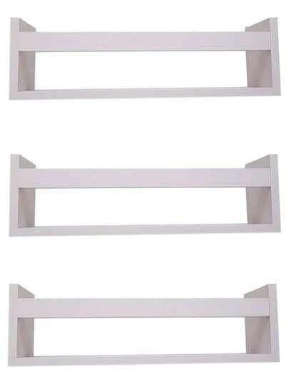 Kit 3 Prateleira Nicho Livros Infantil 40cm Branca