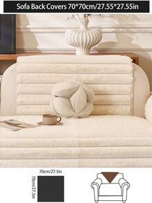 1 szt. Gruby pluszowy pokrowiec na sofę z króliczego futra, nowoczesny, minimalistyczny, antypoślizgowy ochraniacz na siedzisko sofy, odporny na kurz i zmywalny, miękki i odporny na blaknięcie, przyjazny dla zwierząt, odpowiedni do sypialni, biura, salonu, sofy w kształcie litery L i sofy 1/2/3/4-osobowej - Beżowy - Zobacz 14