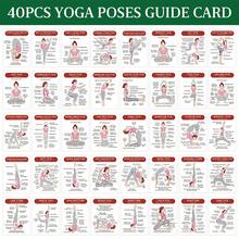 40pcs Yoga Pose Guide Cards With Step--Step Yoga Pose Diagrams & Labels - Beginner-Friendly Illustrated Asana Cards, Yoga Movement Guide Card - Stretching Teaching, Basic Yoga Practice Cards - Multicolor - View 7