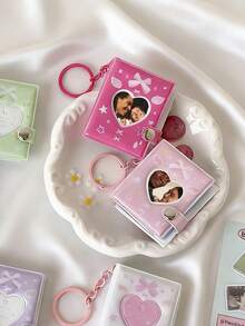 1pc Custom Mini Photo Album Keychain, Photo Storage, Mini Small Photo Album Binder, Comes With A Keychain Pocket Photo Album Keychain, Suitable For Cards, Photos, Photo Cards And Other Personalized Gifts. - Multicolor - View 6