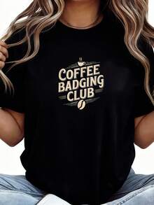 Coffee-Badging-Club-T-Shirt - Black 1 - View 2