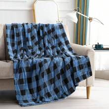 2026 Elegant Comfort Velvet Touch Ultra Plush Christmas Holiday Printed Fleece Throw/Blanket-50 X 60inch, (Reindeer), 50 X 60 Inch (W912) - 布法羅藍 - 查看 1