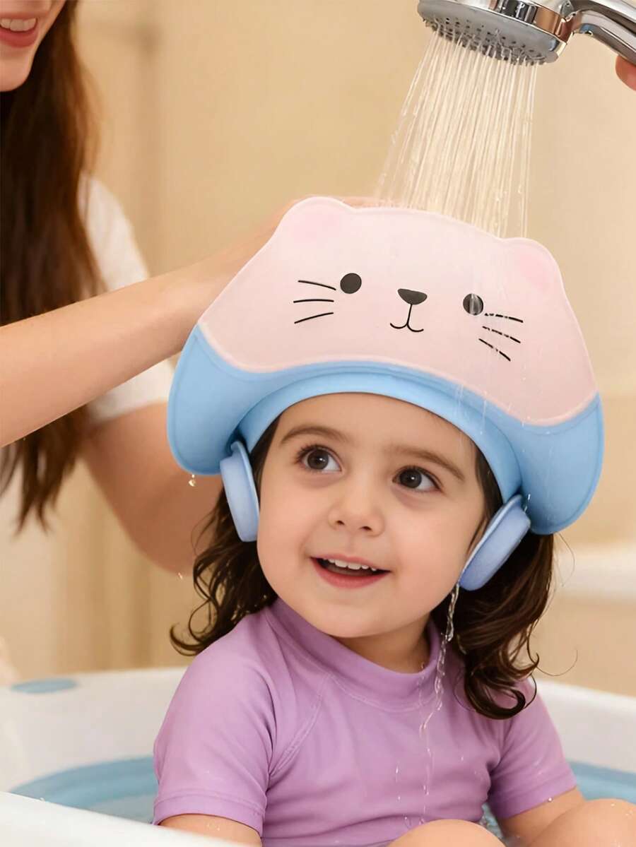 A Portable Baby Bath Cap For Infants And Children, Which Can Prevent Water From Splashing And Protect The Baby's Head During Hair Washing. Baby Bath Accessory. - Multicolor - View 1