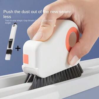 两件套窗台清洁刷套装 - 可拆卸窗台刷、玻璃角清洁器、塑料窗台缝隙清洁器，适用于客厅、卧室、厨房等场所，窗户清洁刷 | 塑料刷