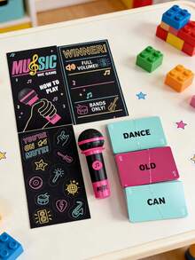 Trò chơi tranh giành micro, trò chơi karaoke gia đình, 2-10 người chơi, trò chơi vui nhộn với 250 lời bài hát (125 thẻ), thích hợp cho đêm chơi game, tiệc sinh nhật, tuyệt vời cho người yêu âm nhạc, karaoke hoặc ca sĩ. - Nhiều màu - Xem 12