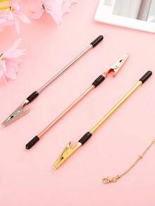 1PCS/ Multicolor Bracelet Helper Tool,Bracelet Wearing Auxiliary Tool,Accessory Auxiliary Tools,Hand Bracelet Fasten Helper Alligator Clips For Joints For Women Jewelry Tools Fastening And Hooking Equipment For Jewelry Bracelet Necklace - Hoa hồng vàng - Xem 1