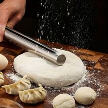 SGIAWETA Simple Stainless Steel Rolling Pin, Suitable Baking, Rolling Dough Sugar, Cookies, Pies, Dumplings, Wontons, And Pizza Dough, Hollow Lightweight Stainless Steel Dough Roller 11./9.84/.87inch Optional-Birthdaygift - 大號擀麵杖 - 查看 4
