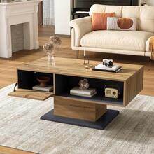 Coffee Tables - Gray + Wood + Particle Board - View 4