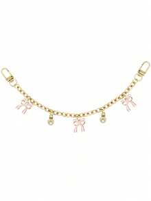 蝴蝶结包饰、包链吊坠、仿珍珠包包装饰配件、樱桃装饰包链吊坠、包包延长链、替换延长链、装饰包带链、手提包/托特包/斜挎包/单肩包挂饰、女士单肩包 - 锌合金包链吊坠、包链装饰吊坠、装饰包链挂饰配件 - 彩色 - 查看 5