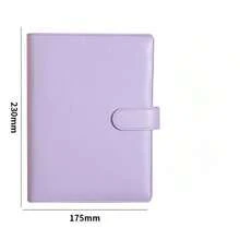 A5 Leather Binder Notebook, 6-Ring Loose Leaf Notebook Cover Fits A5 Filler Paper, Refillable Personal Planner Binder Cover With Magnetic Snap Closure (Inserts Not Included) - Multicolor - View 10