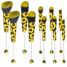 10Pieces Beadable  Brushes Sunflower Diy  Comestic Brushes Beaded Brushes Kit For DIY Beaded Eyeshadow Brush (Beadable  Brushes-10pieces=2Sets),38051952 - 紫丁香色 - 查看 1