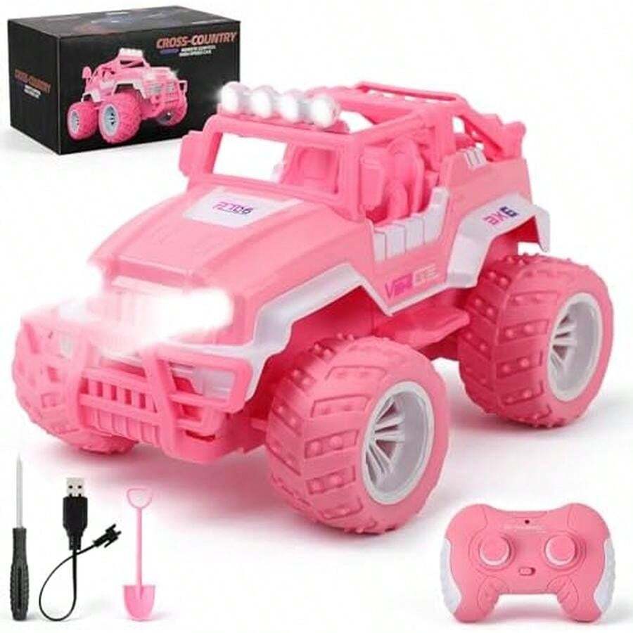 Kids Remote Control Cars - Rose - Voir 1