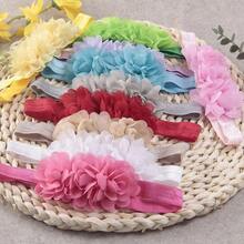 Set de accesorios para el cabello de diadema con flor de gasa para niñas, regalo de utilería para fotos de bebés - Multicolor - Ver 12