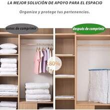 OpenHIBolsas de Almacenamiento de Vaco 6 Piezas Compresin Bolsas de Vaco Reutilizable para Guardar Ropa Almohadas Edredones,Almacenaje de Ropa(6 Piezas-combinacin60-80/50-70/40-60cm,) - 6 piezas-combinación60-80/50-70/40-60cm - Ver 4