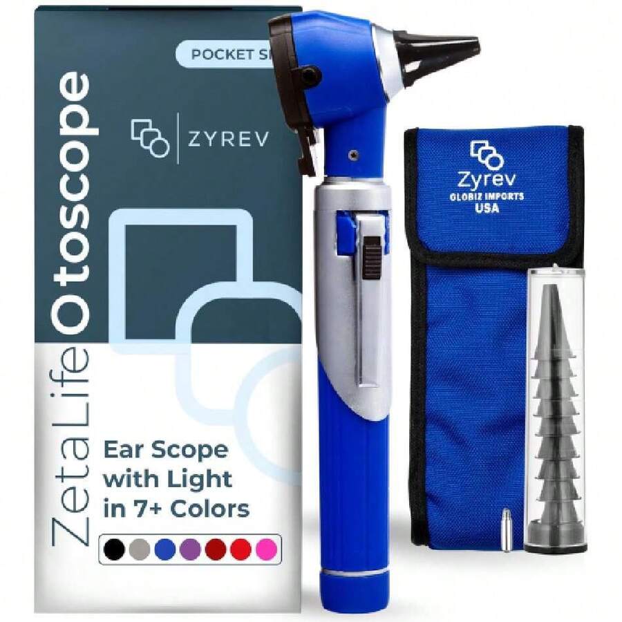 Otoscopio ZetaLife - Escopio para oído con detector de infección de oído, tamaño de bolsillo (color azul), 38014850 - Azul - Ver 1