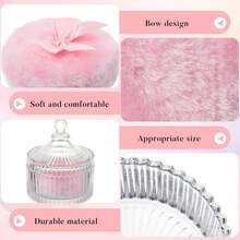 Hộp đựng mỹ phẩm bằng thủy tinh trong suốt có vân sọc, nắp đậy và bông phấn mềm mại, hộp đựng mỹ phẩm và phụ kiện nhỏ sang trọng kiểu Victoria, hộp trang trí phòng tắm thanh lịch, hộp phấn trang trí có vân sọc tinh tế, hộp đựng mỹ phẩm trang điểm phòng tắm cổ điển, quà tặng đựng mỹ phẩm lý tưởng cho phái nữ, hộp đựng bông phấn, hộp đựng mỹ phẩm, phụ kiện phòng tắm, quà tặng ngày Valentine - Nhiều màu - Xem 4