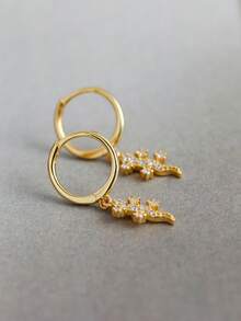 1 Pair Unique Design Golden Gecko & Crocodile Earrings, Creative Versatile Men's Gift - Yellow Gold - View 6