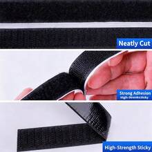 1卷25米长重型尼龙魔术贴，带背衬的自粘式魔术贴，静音窗帘和纱窗魔术贴 - 均碼 - 查看 5