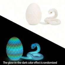 2026 New 30cm Articulated Viper Statue - 3D Printed Soft Posable Snake Toy With Snake Egg, Mythological Creature Design, Home Decor Stress Relief Toy, Suitable For Christmas - Multicolor - View 15