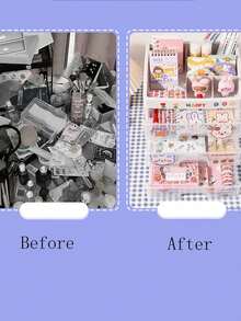1 buah Kotak Organizer Makeup Mewah Plastik Transparan, Lapisan Atas Untuk Produk Perawatan Kulit, Kuas Eyeshadow, Kuas Highlighter, Foundation, Concealer, Lipstik, Lapisan Bawah Untuk Masker Wajah, Eyeshadow, Puff Bedak, Bedak Padat, Anti Debu, Hemat Ruang - Clear - View 10