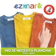 Etiquetas para ropa sin planchar adhesivas escribibles lavables aptas para lavadora 108 etiquetas blancas 1.2 x 4.5 cm ideales para escuela guarderia y campamento ezmark - Blanco - Ver 6
