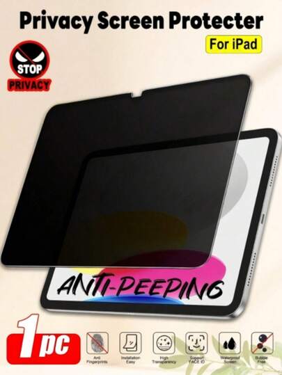 XINHONGYU 1pc Matte Anti-Spy Screen Protector Film For IPad | 25° Privacy Protection, Full Screen Coverage, Curved Edges | Anti-Scratch, Anti-Shock, Strong Anti-Fingerprint, Responsive Touch, Flexible Film (Non-Glass), Suitable For IPad, Bubble-Free Installation, Privacy Protection For Daily Office And Study