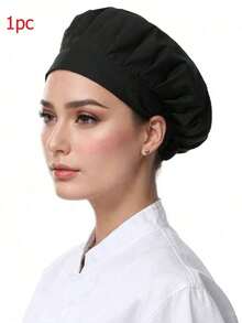1pc Adjustable Elastic Chef Hat, Unisex Cooking Cap, Oil-Proof Work Hat, Dust-Proof Hair Cover, Suitable For Restaurant, Factory, Kitchen, Cooking, Hair Protection, Workshop, Food Service, Mother's Day Gift - Nhiều màu - Xem 1