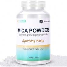Mica Powder,7.05OZ(200g),Sparkling White Mica Powder Pigment For Epoxy Resin,Lip Gloss,Car Paint,Dye,Soap Making,Nail Polish,Epoxy Resin,Candle Making,Bath Bombs,38027113 - 白色 - 查看 1