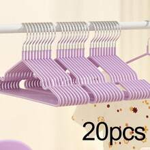 20 chiếc móc treo quần áo cho bé sơ sinh và trẻ nhỏ, móc treo nhỏ xinh bằng dây kim loại chống trượt, bọc nhựa, tiết kiệm không gian lưu trữ trong tủ quần áo cho trẻ từ 0-7 tuổi, lý tưởng cho nhà trẻ. - Nhiều màu - Xem 8