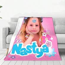 Like Nastya  Blanket Fleece All Season Cute Portable Lightweight Thin Throw Blanket For Bed Couch Quilt.Jpg - trắng - Xem 1