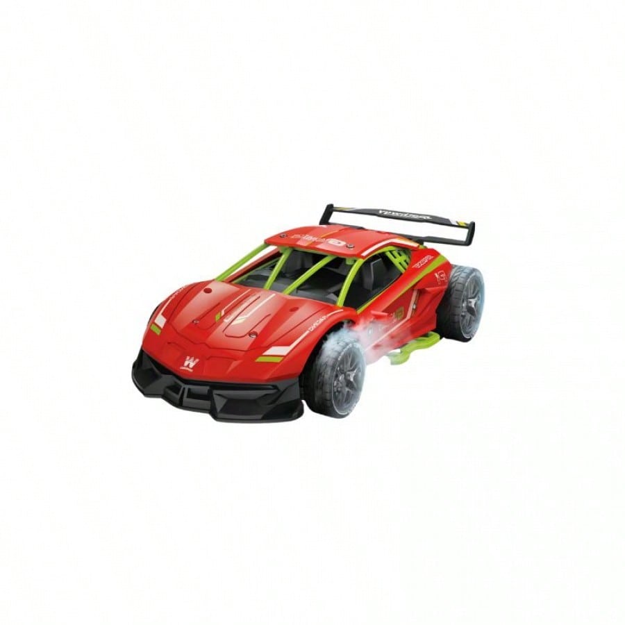 Auto de Carreras a Control Remoto Escala 1:18 con Efecto de Humo y Puertas Abatibles
