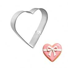 1/5pcs Stainless Steel Cookie Cutters Set, Heart Shaped Biscuit Mold, Vegetable & Donut Shaped Molds, Romantic Cookie Cutter - Valentine's Day Theme, Creative Baking Tools, Ideal For DIY Baking Cookies/Biscuits/Waffles/Snacks/Cakes, Gift For Her, Valentine's Day Gift, Wedding Favor, Pastry Accessories, Party Decor - - - View 2