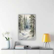 Pintura de escena de invierno, póster de carretera forestal, impresión de paisaje nevado, decoración navideña, impresiones de árboles de pino en acuarela, arte de pared sin marco xinch (cuadros decorativos para sala, póster, con marco, pósters, cuadros para la pared, marcos para cuadros, cuadro, Virgen de Guadalupe, salas) - transparente - Ver 9