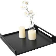 OpenHi MyGift - Bandeja de Servicio, Hecha en Metal Color  Mate Tiene Asas Recortadas. Tamao Aproximado 40.6 cm X 40.6 cm - como se muestra en la figura - Ver 3
