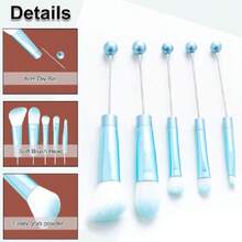 10Pieces Beadable  Brushes Solid Color Diy  Comestic Brushes Beaded Brushes Kit For DIY Beaded Eyeshadow Brush (Beadable  Brushes-10pieces=2Sets),38051951 - 藍色 - 查看 5