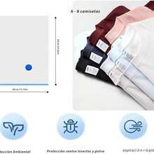 OpenHIBolsas de Almacenamiento de Vaco 6 Piezas Compresin Bolsas de Vaco Reutilizable para Guardar Ropa Almohadas Edredones,Almacenaje de Ropa(6 Piezas-combinacin60-80/50-70/40-60cm,) - 6 piezas-combinación60-80/50-70/40-60cm - Ver 3