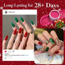 Dip Powder Nail Kit, 6 Color Jelly  Christmas Starter Kit, No  Cured DIY Manicure,37983893 - 紅木色 - 查看 2