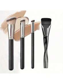 3/5pcs Makeup Brush Set, Includes Foundation Brush, Concealer Brush, Eyeshadow Brush, Blush Brush, Powder Brush And 3 Velvet Makeup Sponges, Makeup Brush Set, Makeup Brush Set, Makeup Brush Set, Complete Makeup Brush Set, Makeup Brush Set, Complete Makeup Tool Set, Makeup Brush Set, Makeup Brush Set, Makeup Gift Set - Multicolor - View 18