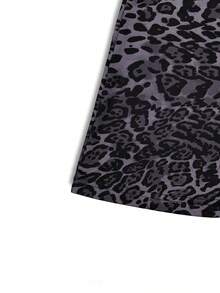 Sexy Leopard Print Spaghetti Strap Bodycon Dress, Backless Tight Fitting Clubwear Maxi Dress, Y2K Vintage Leopard Print Spaghetti Strap Elastic Tight Fitting Dress, S Size Street Fashion Model Same Style, Vacation Beach Dress, Elegant Fitted Leopard Print Maxi Dress, Brown/Gray Leopard, Spaghetti Strap Backless Sexy, Graceful Fitted, Date Night Formal Dress, Spring/Summer New Arrival - Purple - View 4