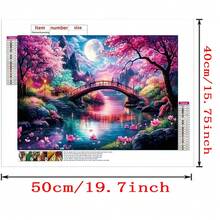 1 pieza Kit completo de pintura de diamantes - Arte de diamantes redondos DIY, diseñado para principiantes, sin marco, adecuado para decorar la sala de estar, el dormitorio y la oficina, regalo hecho a mano perfecto, arte de decoración de pared, sin marco, múltiples tamaños disponibles - Multicolor - Ver 5