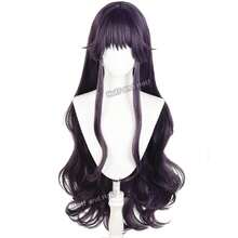Tomoyo Daidoji Cosplay Wig Long Curly Gray Purple Anime Cosplay Wig With Wigs Cosplay Wigs For Women Wig Install Kit Bangs 31.5'' Dark Purple Wave Wigs For Women Halloween Party Daily,38046580 - 紫色 - 查看 1