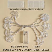 1 bộ đèn dây hình trăng sao lớn 10/20/30 bóng, dài 2/3/4.5m, thích hợp trang trí sinh nhật, tạo cảnh, trang trí phòng, trang trí tiệc, trang trí phòng ngủ, trang trí tường, đèn dây quà tặng, đèn trang trí ngày lễ Ramadan, đèn hộp pin (không bao gồm pin) - Màu vàng - Xem 6