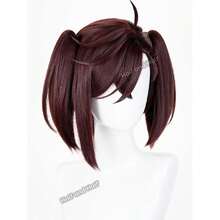 Brown Double Ponytail Wig Wigs Cosplay Wigs For Women Wig Install Kit With Bangs For Momo Ayase Cosplahort Red Brown Anime Twin Tails Pigtails Wig For Women Party Halloween,38046578 - 棕色 - 查看 2