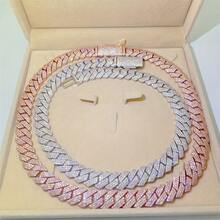 1 High-Quality 925 Silvery + Moisamit 15Mm Necklace, Unisex High-End Jewelry, Suitable For Weddings, Parties And Any Occasion, The Perfect Gift For Yourself And Your Friends On Valentine'S Day - Vàng. - Xem 2