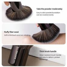 20 PCS Foundation  Brush Set, Double-Ended Kabuki Contour Brush For Liquid Powder Concealer Blending Blush Face  Tools (Black),38051719 - 黑色 - 查看 2
